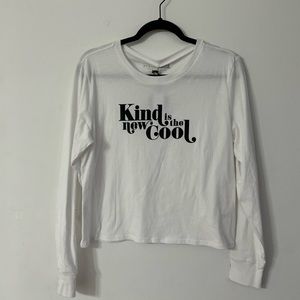 Cropped white Long Sleeve Amuse society Tee
